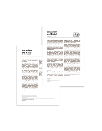 Land and Spirit Talking Points